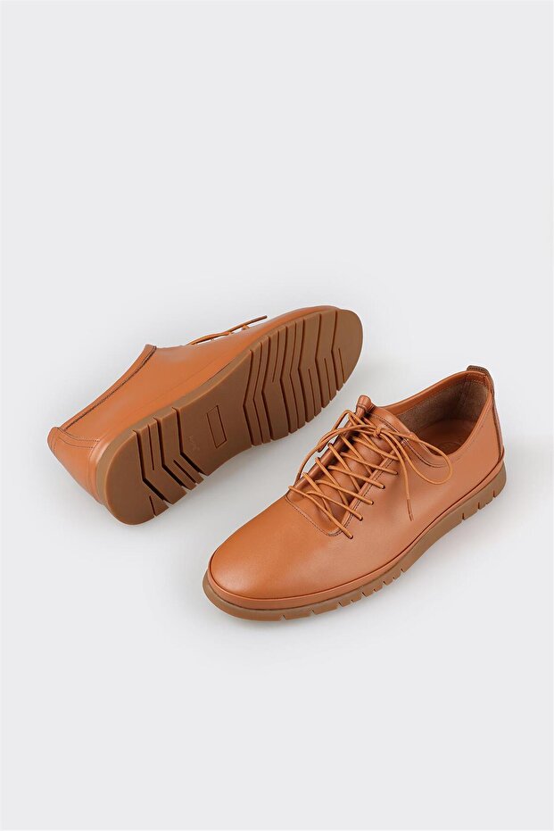 Herren-Freizeitschuhe aus hellbraunem Leder - 3