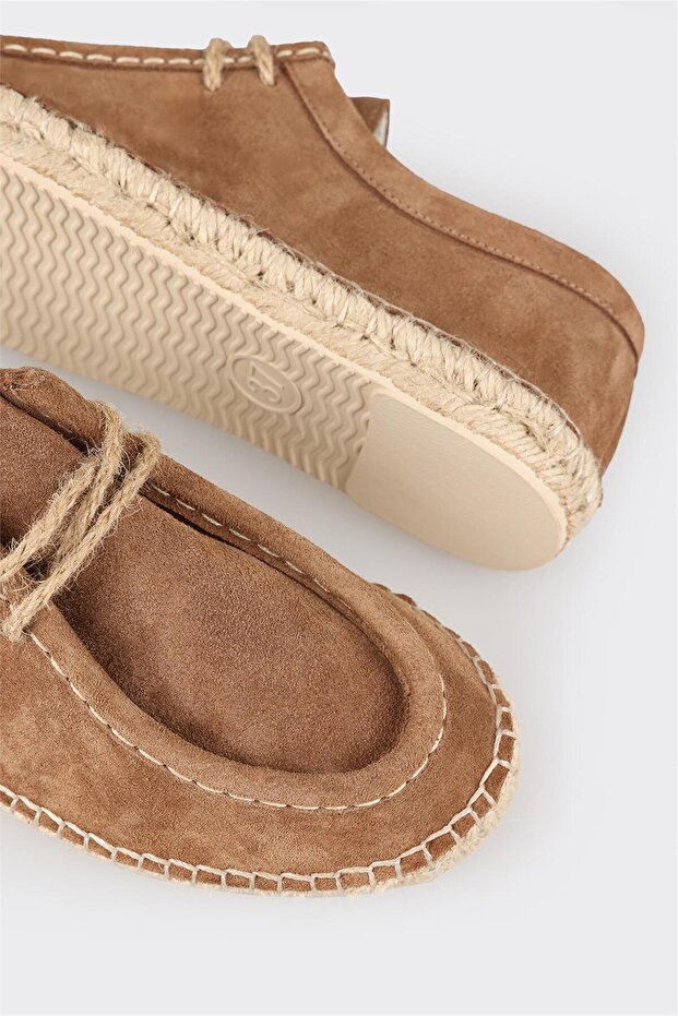 Taba Deri Kadın Espadril 24Y - 5