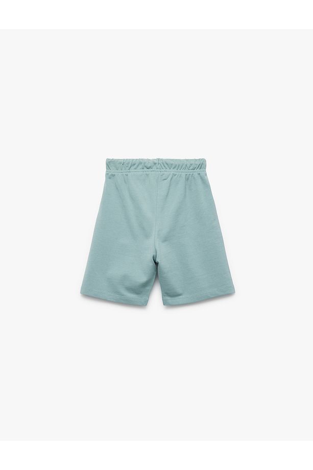 Pamuklu Beli Bağcıklı Basic Şort - 2