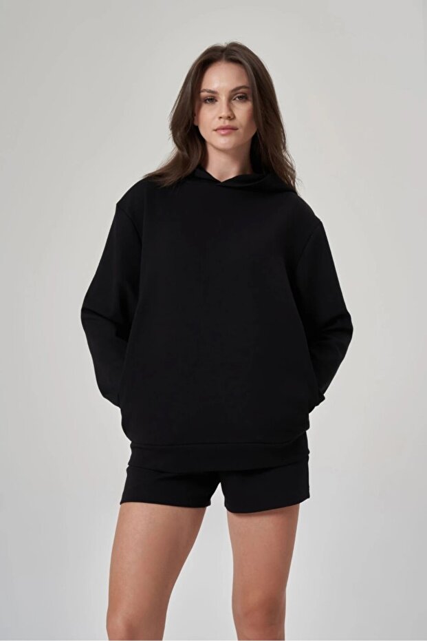 سويت شيرت أسود نسائي 1529112-BLACK