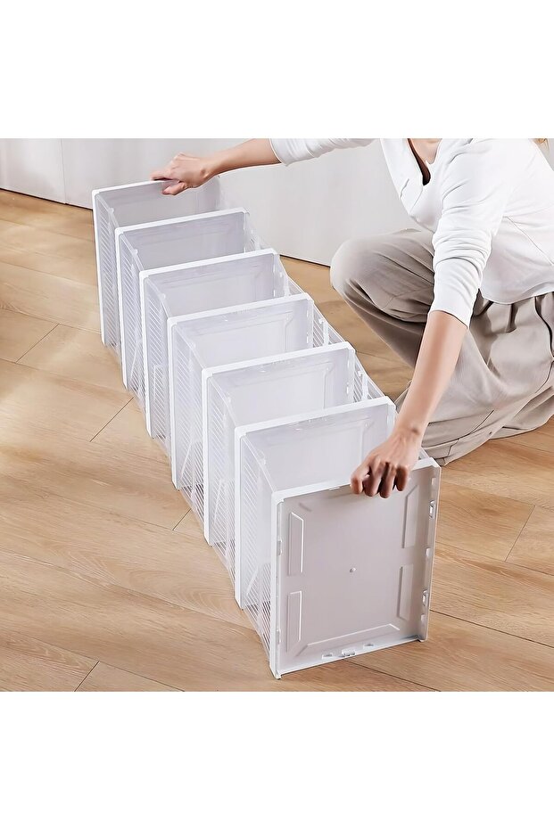 درج بلاستيكي 6 أبواب أبيض - 2