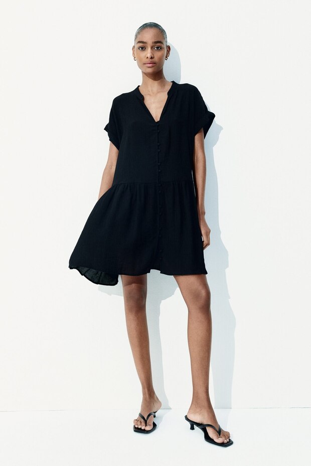 Krinkle Tunik Elbise - 1