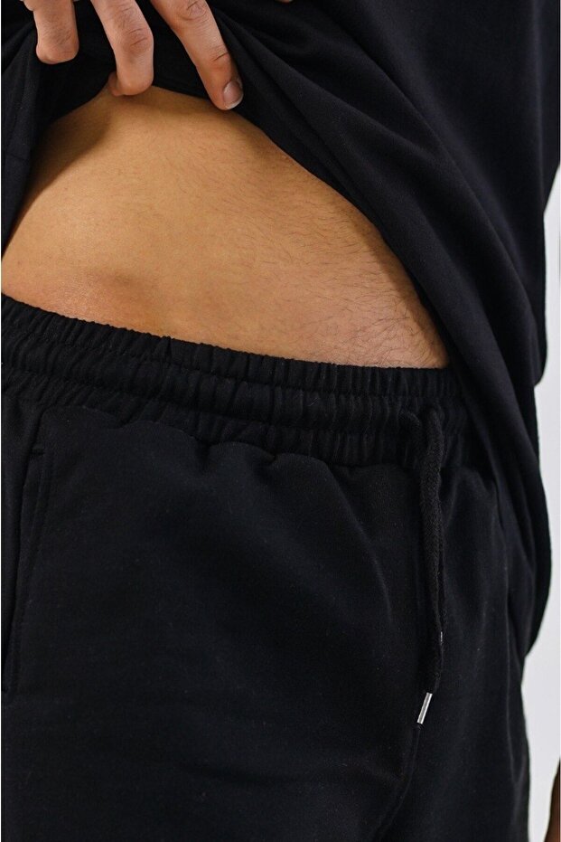 2'li Düz Erkek Likralı Basic Şort - 5