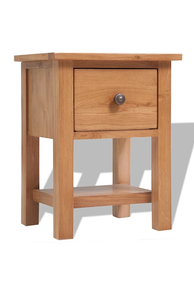 Nightstand 36x30x47 cm Solid Oak Wood
