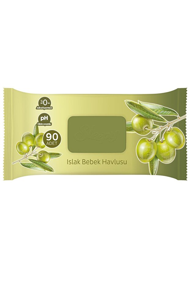 Sensitive Olive Oil Wet Towels 7 Pack of 90