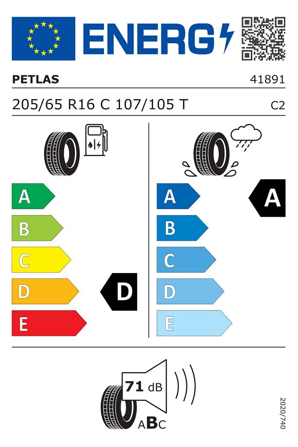 205/65 R16C 8PR 107/105T FullPower PT825 Plus Hafif Ticari Yaz Lastiği (2025 Üretim) - 2