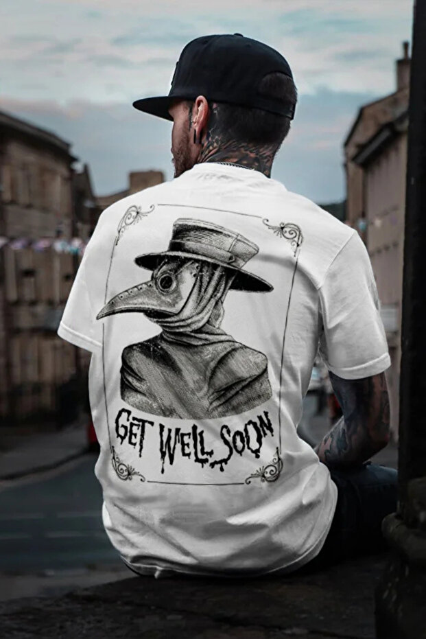 تي شيرت مطبوع كبير الحجم من Get Well Soon