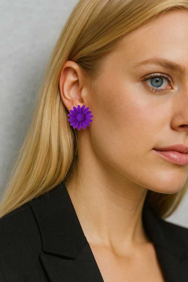 Luna- Handmade Colorful Flower Polymer Clay Earrings