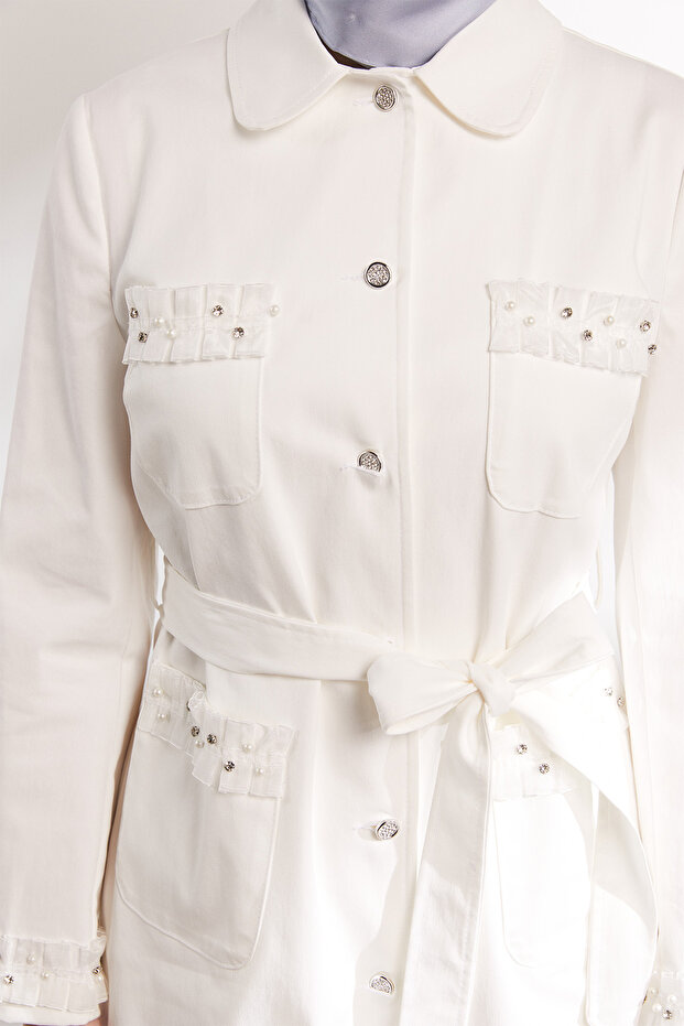 Kurdeleli Kuşaklı Ceket - 6