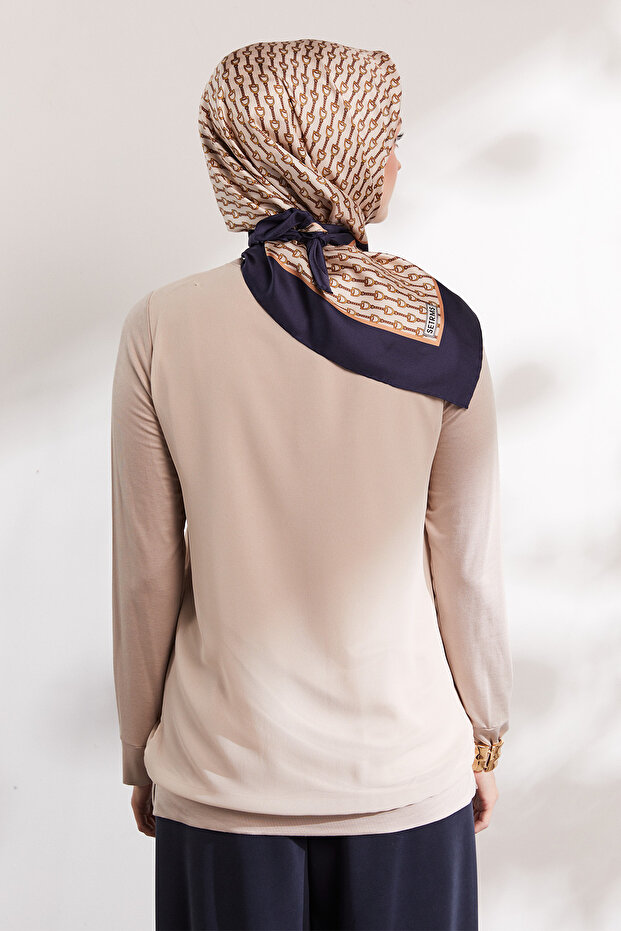 Şifon Kombinli Basıc Tunik - 4