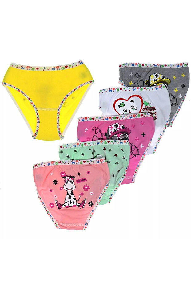 Ttku 0852 Girl's Panties 6 Pieces