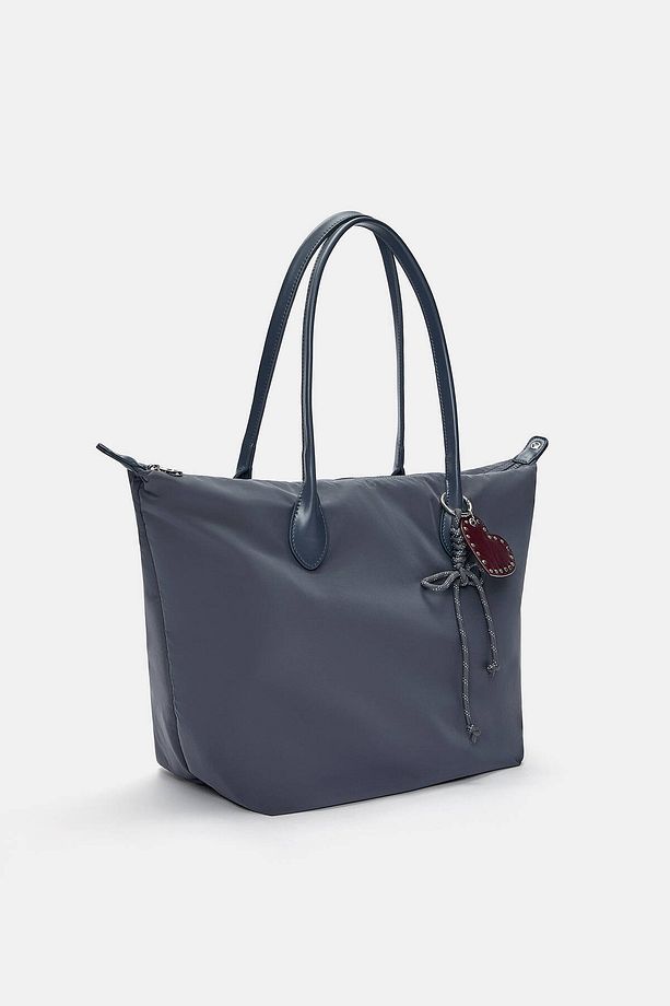 Süslemeli naylon shopper çanta - 1