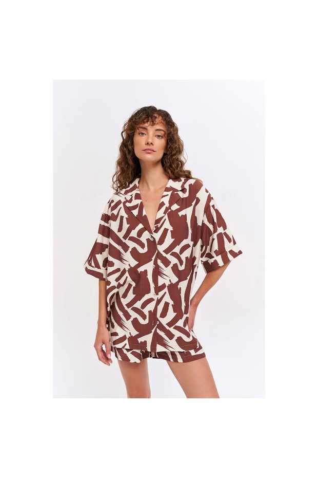 Bağcıklı Desenli Şort - 2