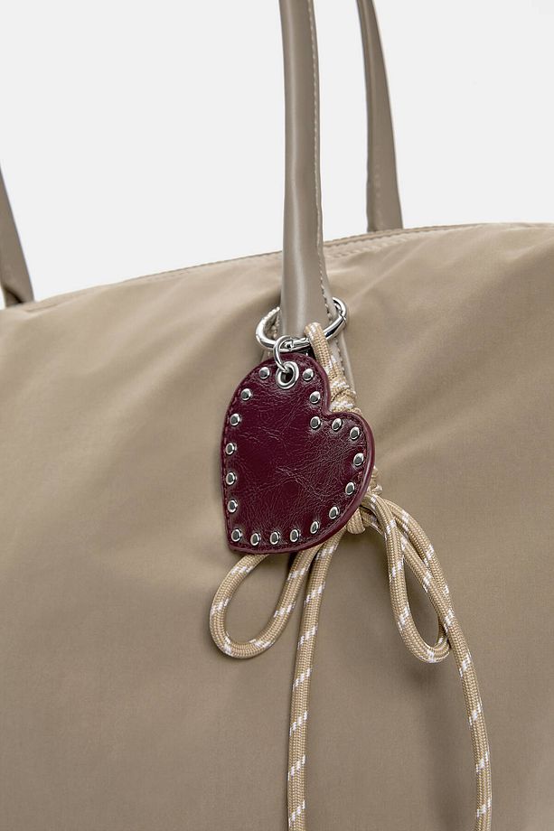 Süslemeli naylon shopper çanta - 4