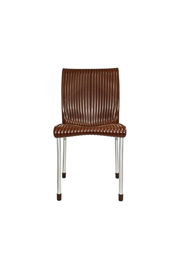 كرسي بلاستيكي - كرسي بذراعين من الراتنج متين وقابل للتكديس ومقاوم للعوامل الجوية - 2