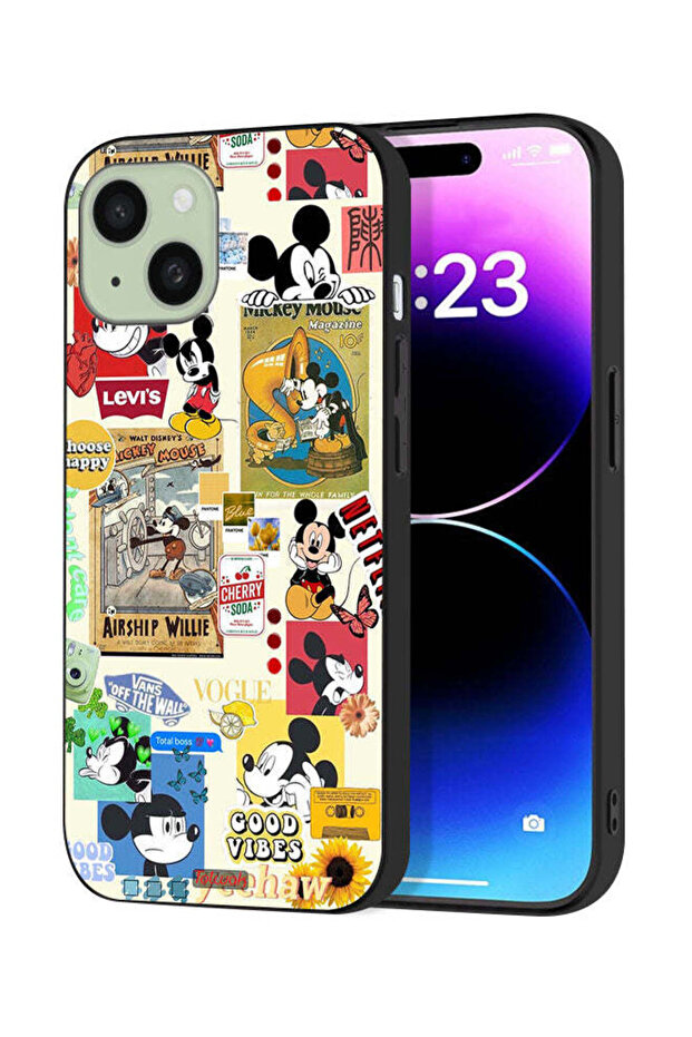 Apple iPhone 15 Protective Case Cover Chose Happy And Stickers