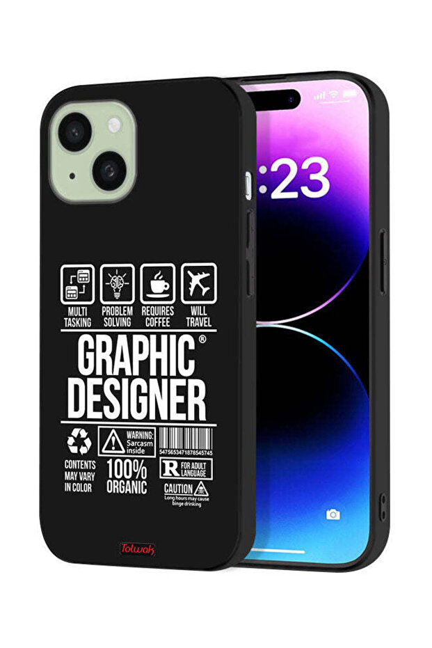 Apple iPhone 15 Protective Case Cover Graphic Designer Sticker