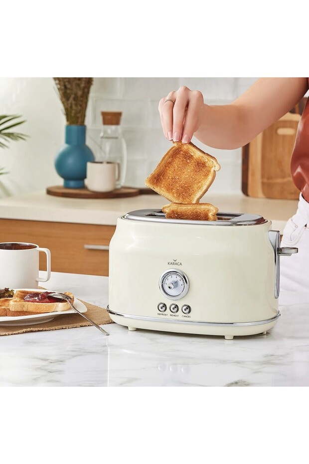Karaca Retro Cremefarbenes Toaster - 2