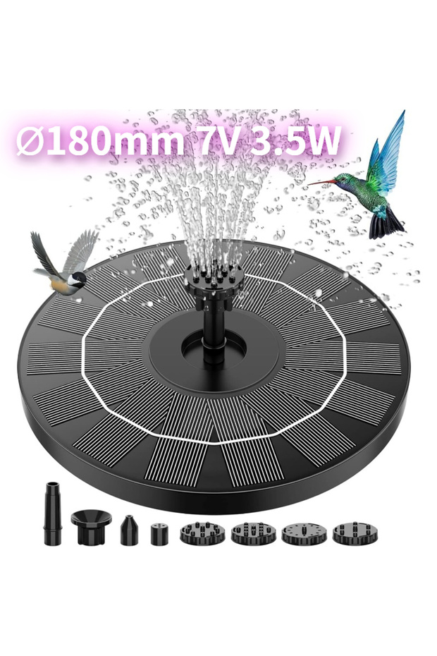3.5W 3.5W Solar Fountain Disk Design with 6 Nozzles Fountain Pump for DIY Design Water Splash Powerf