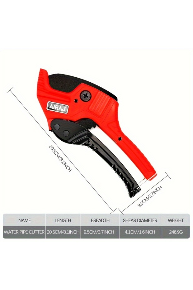 Cutter 2558 AIRAJ Pex Cutter 42mm Pex Pipe Cutte PEX Tube Cutter 8Inch Sk5 PEX Pipe Cutting Tools f