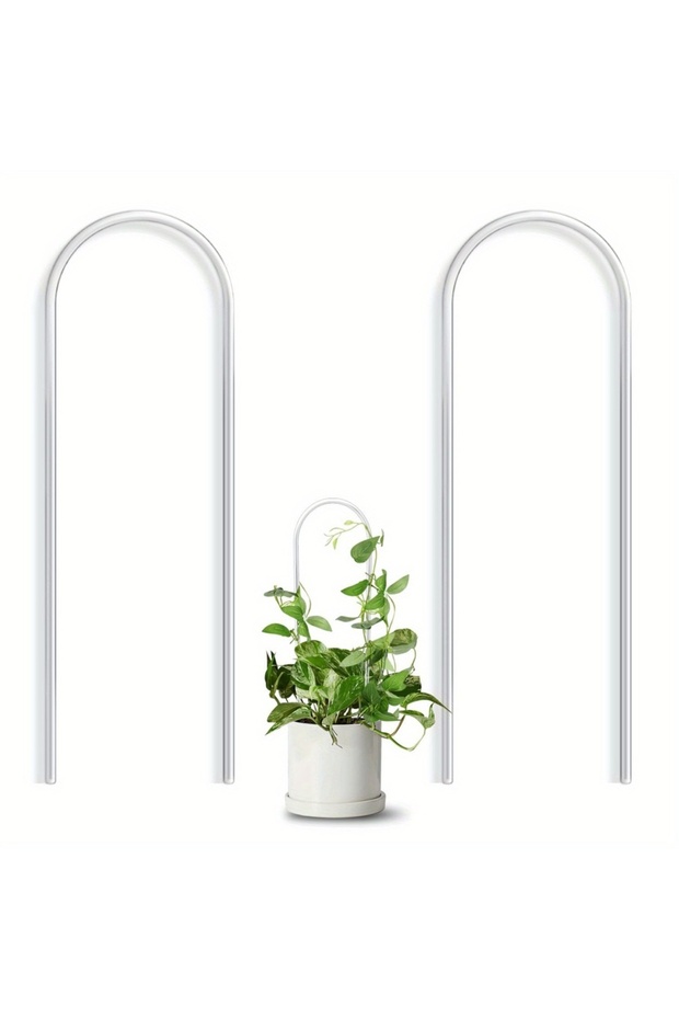 2pcs U-shaped acrylic plant climbing frame, transparent and durable, suitable for indoor vine and fl