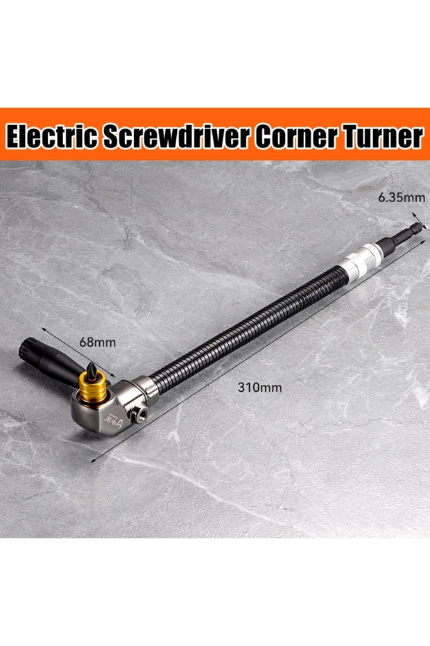 Dark Grey 90/105 Degree Angle Electric Corner Turner, Electric Screwdriver Hardware Tool Accessories