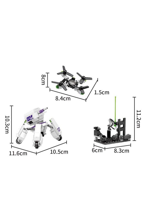 Oyuncak War Drone ve Robot 22610 344 Parça 00004403 - 4