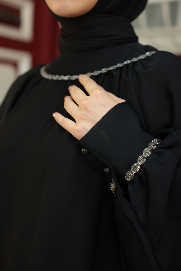 Vuslat Abaya Elbise - 9