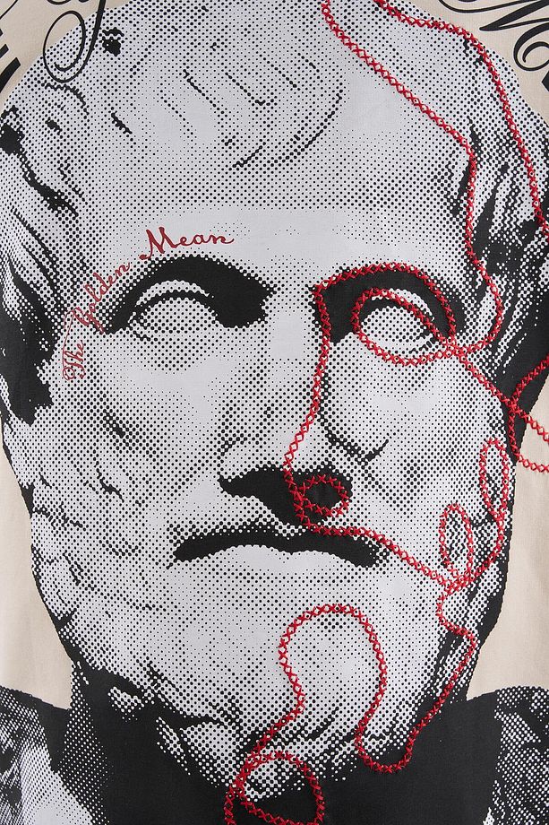 Erkek Aristotle Oversize Soft Bej Tişört - 2