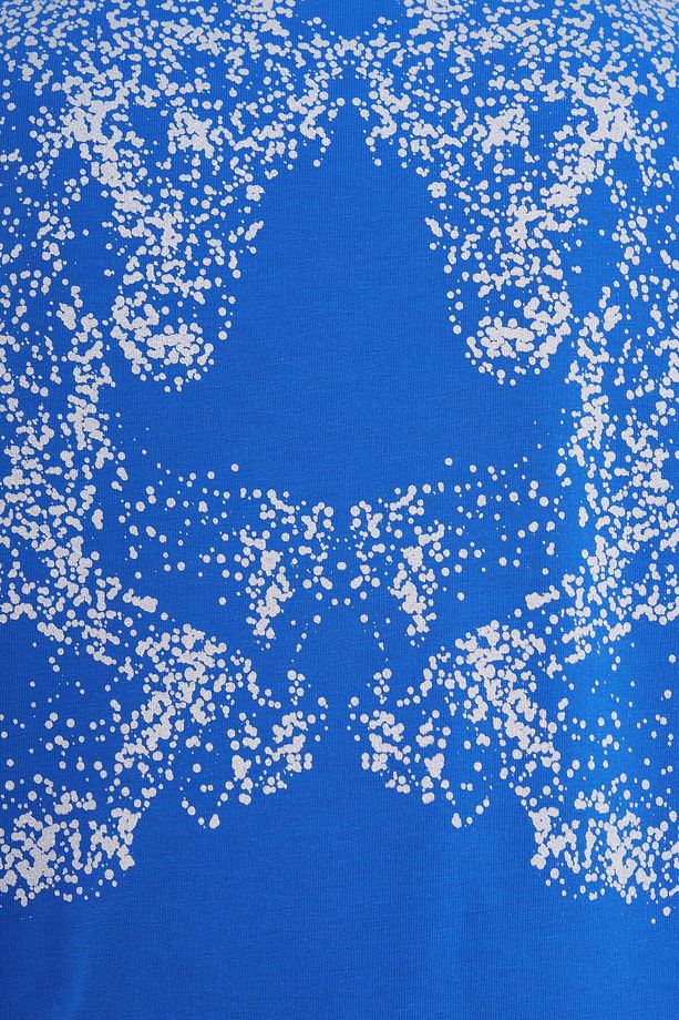 Erkek Free Soul Glowing Printed Oversize Soft Mavi Tişört - 5