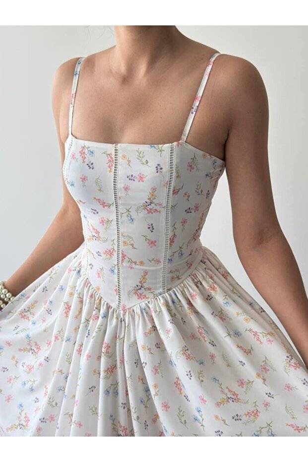 Pars İp Askılı Elbise - 7