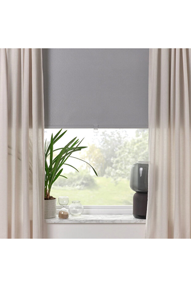 FÖNSTERBLAD gri stor perde 100x155 cm - 6