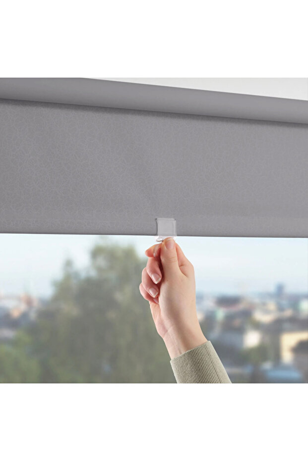 FÖNSTERBLAD gri stor perde 100x155 cm - 5