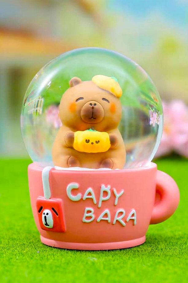 Kapibara Capybara Işıklı Kar Küresi - 3