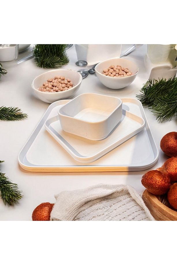 Tabak takımı Modern Yeni Model Kırılmaya dayanıklı Porelin Çorba Kasesi Yemek Tatlı tabağı - 5