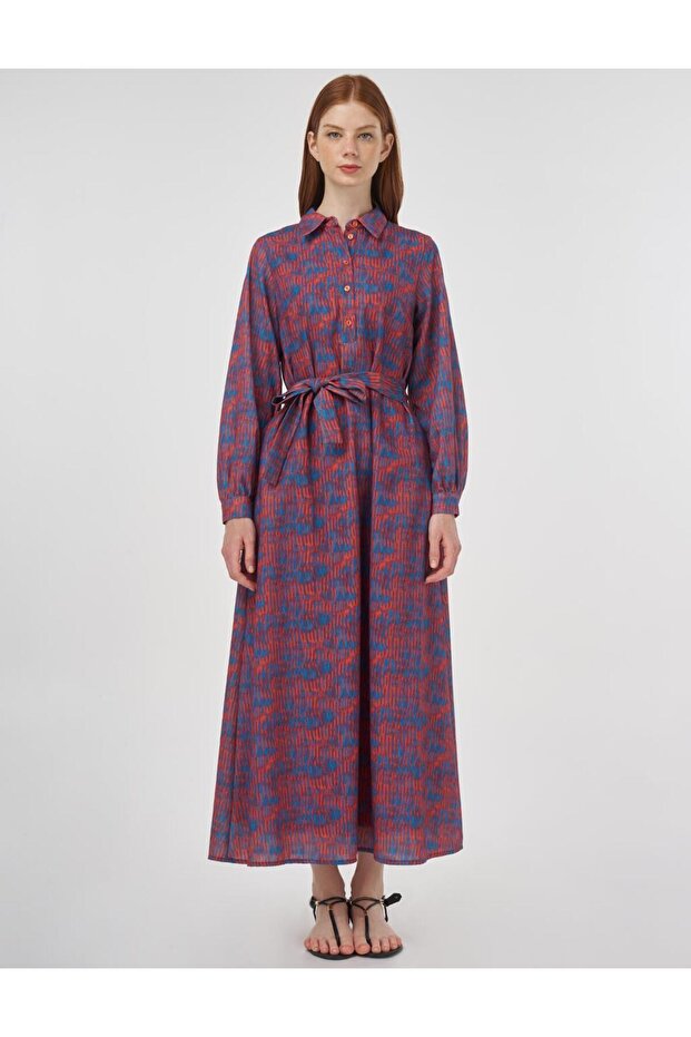 Rochie maxi cu model Indigo - 3