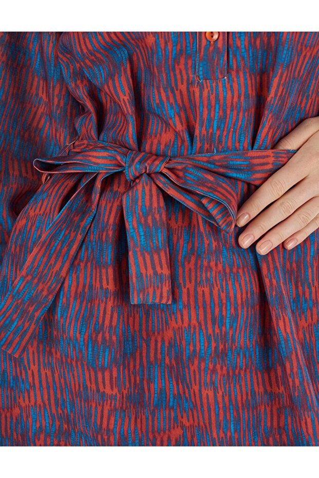 Rochie maxi cu model Indigo - 7