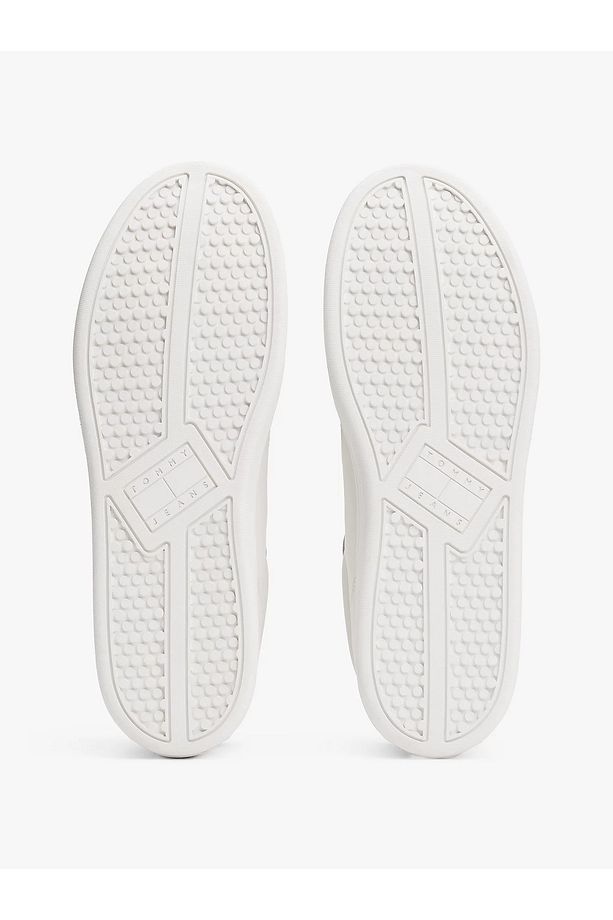 Erkek Düşük Bilekli Logo Bayraklı Deri Beyaz Sneaker EM0EM01596-0G1 - 7