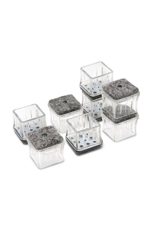 Square Shape Rubber Felt Pad Set Clear - 2