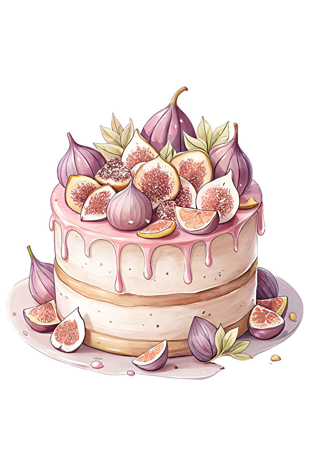 ملصق حائط على شكل فطيرة بالتين - 1