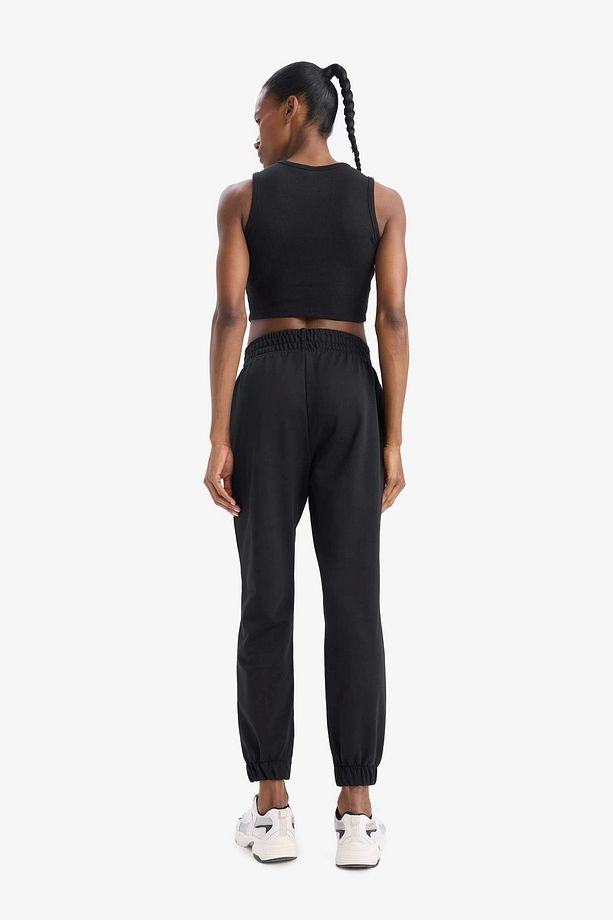 D9041 Siyah DeFactoFit Standart Fit Jogger Paça Standart Boy İnce Sporcu Eşofman Altı - 6
