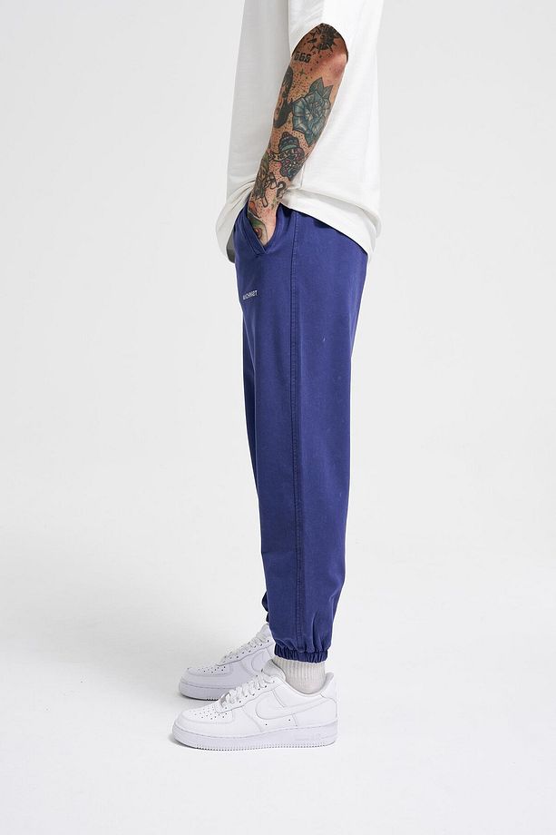 Erkek Luxury Basic Yıkamalı Jogger Eşofman Altı Mıdnıght Blue Cloudy - 3