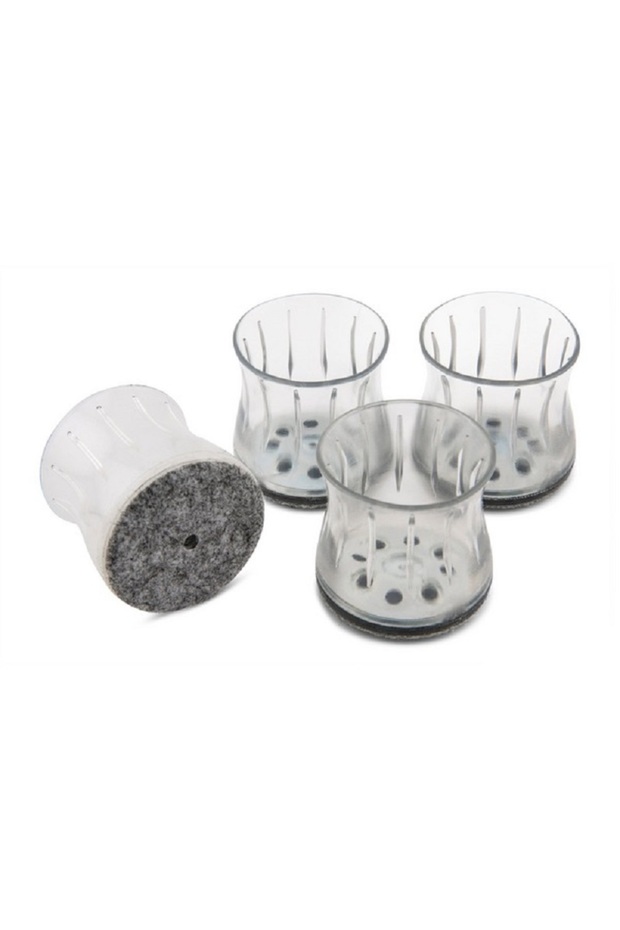 Round Shape Rubber Felt Pad Set Clear - 2