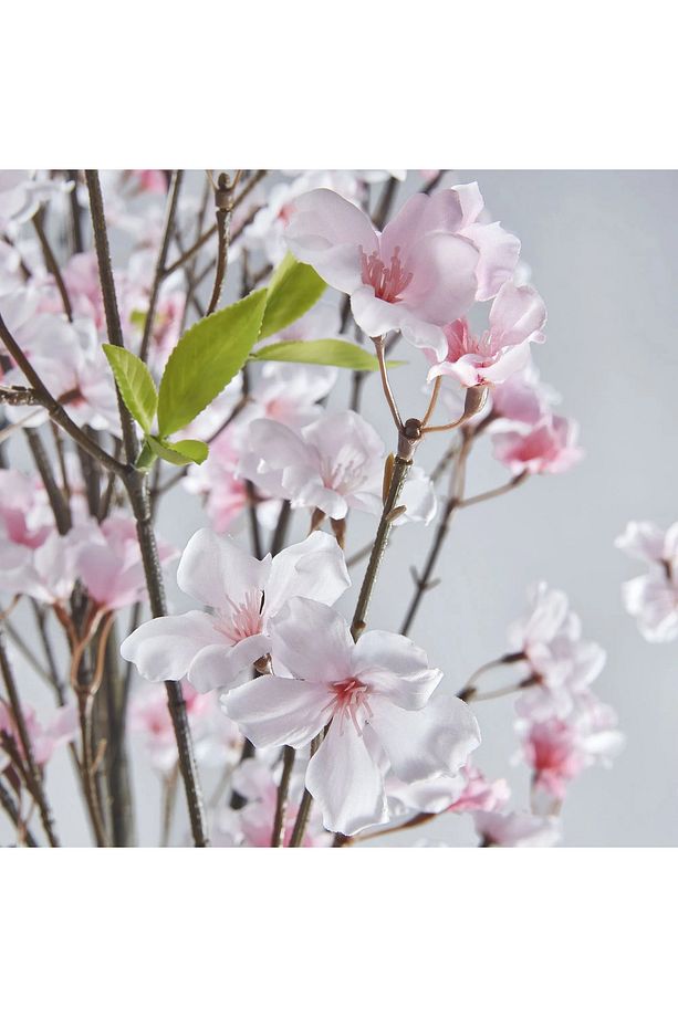 Fejka kiraz çiçeği yapay bitki, açık pembe, 19 cm, kiraz çiçekleri, sakura çiçeği - 2