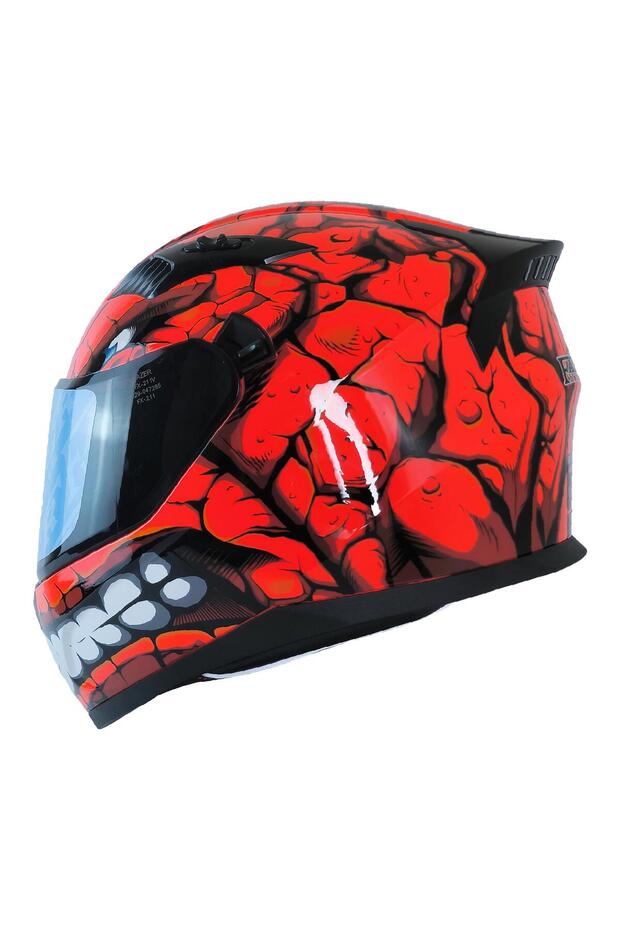 FAZER 211-DV FULL FACE KASK FANTASTİC RED - 4