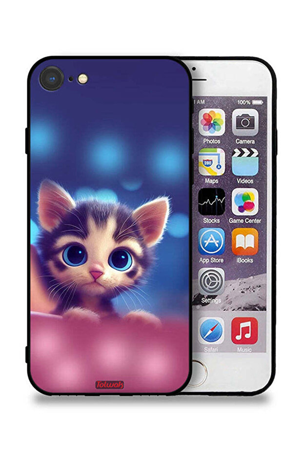 جراب حماية لجهاز Apple iPhone 8 بتصميم قطة صغيرة