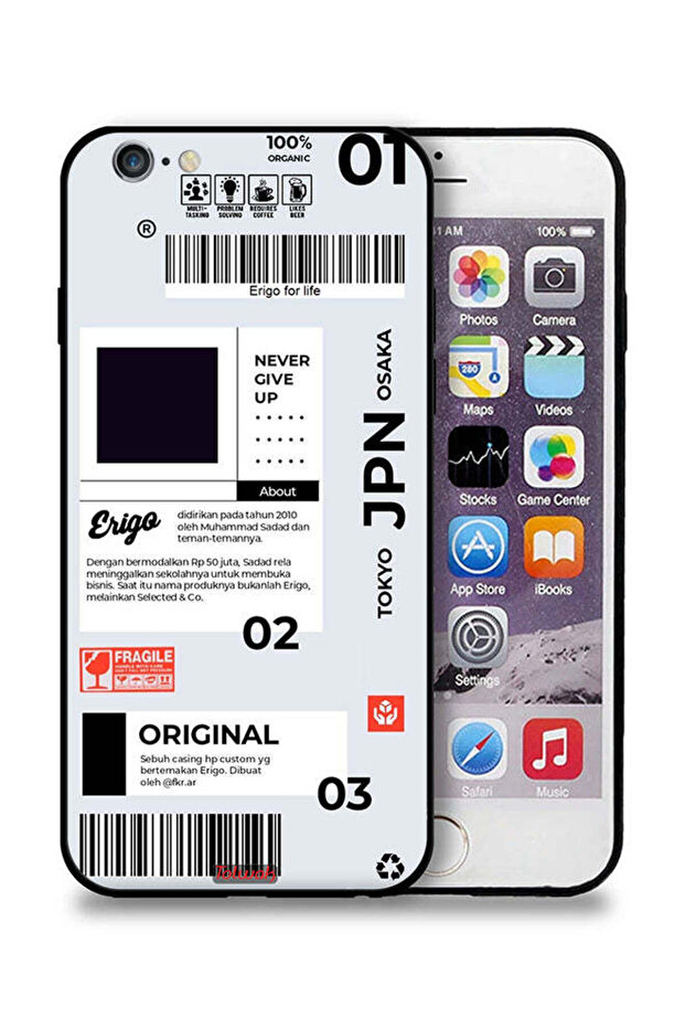 غطاء حماية لجهاز Apple iPhone 6 Plus/6s Plus - ملصق ياباني