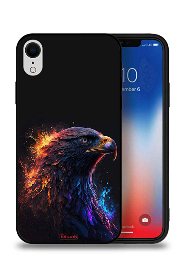 جراب حماية لجهاز Apple iPhone XR بتصميم فن النسر