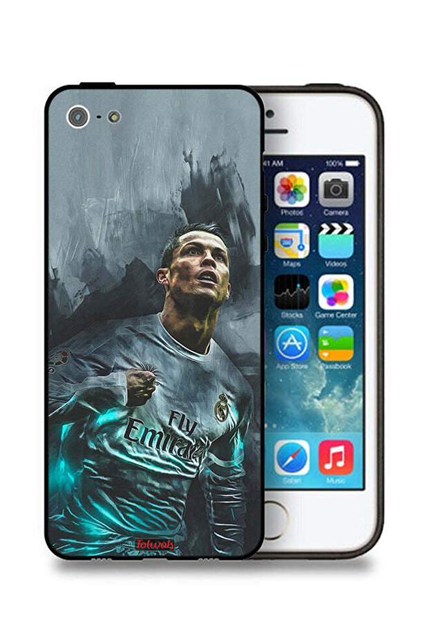 جراب حماية لهاتف Apple iPhone 5/5s/SE برسومات كريستيانو رونالدو