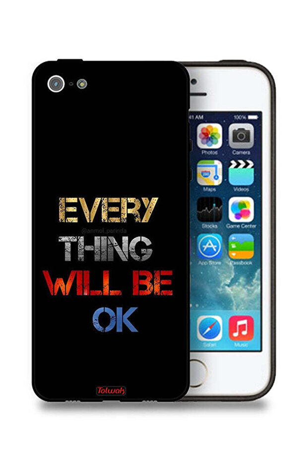 جراب حماية لجهاز Apple iPhone 5/5s/SE - كل شيء سيكون على ما يرام